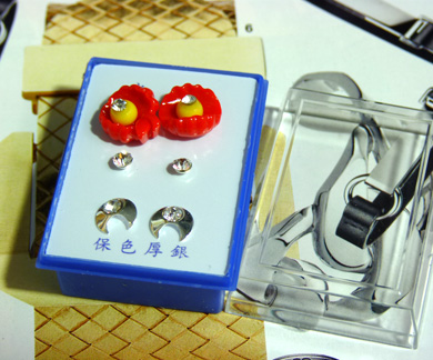 B2-3-4点钻新款耳钉三件套