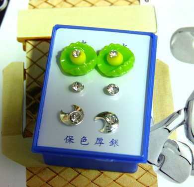 B2-3-4点钻新款耳钉三件套