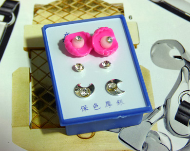 B2-3-4点钻新款耳钉三件套