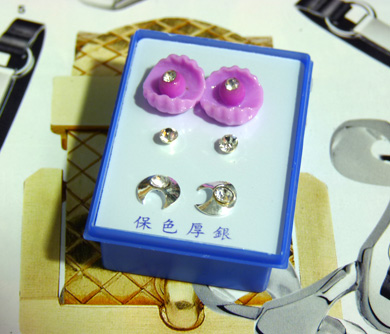 B2-3-4点钻新款耳钉三件套