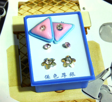 B2-3-4点钻新款耳钉三件套