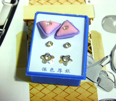 B2-3-4点钻新款耳钉三件套