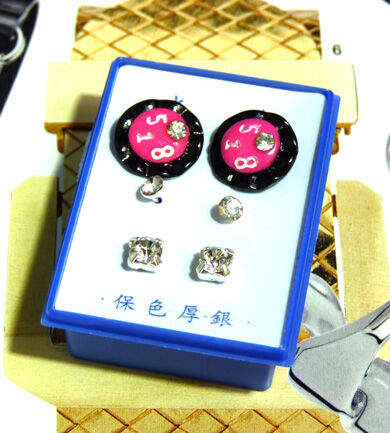 B2-3-4点钻新款耳钉三件套