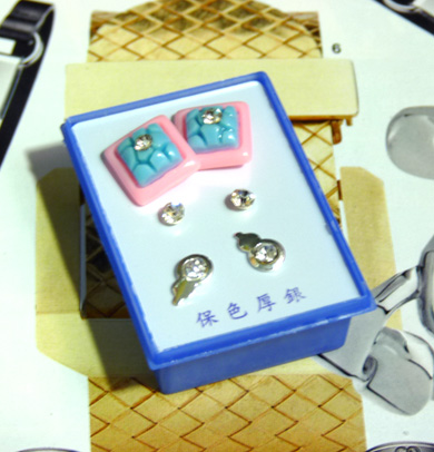 B2-3-4点钻新款耳钉三件套