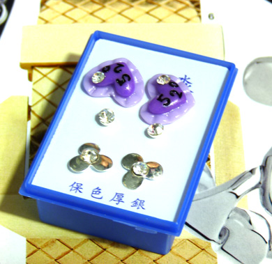 B2-3-4点钻新款耳钉三件套