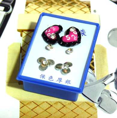 B2-3-4点钻新款耳钉三件套