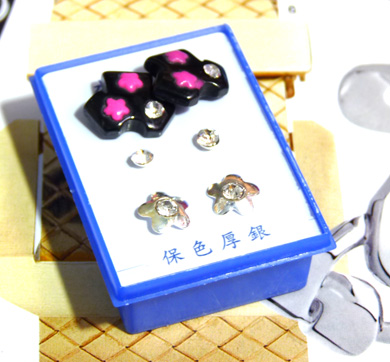 B2-3-4点钻新款耳钉三件套