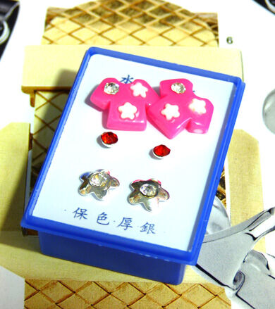 B2-3-4点钻新款耳钉三件套