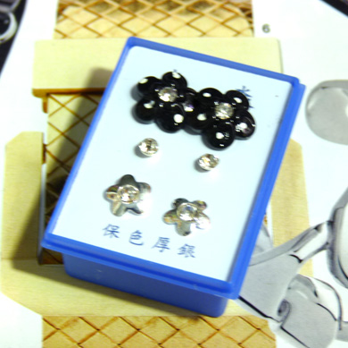 B2-3-4点钻新款耳钉三件套