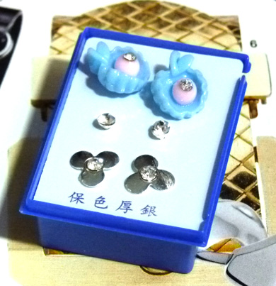 B2-3-4点钻新款耳钉三件套