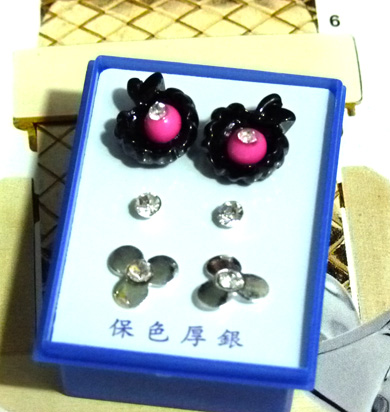 B2-3-4点钻新款耳钉三件套