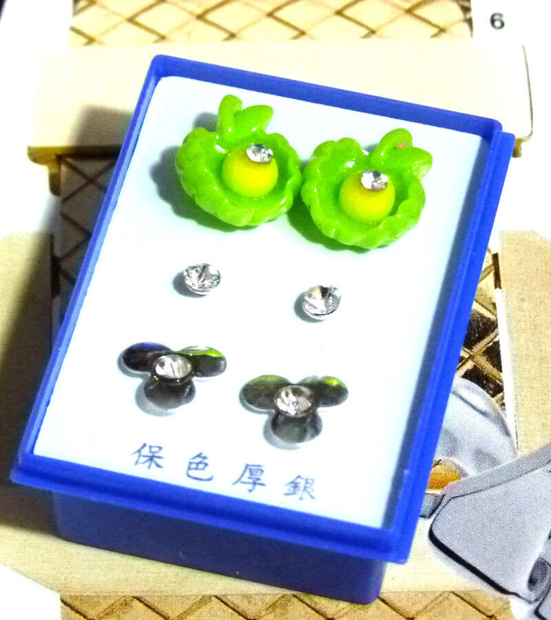 B2-3-4点钻新款耳钉三件套