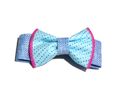 新款百搭时尚甜美可爱珍珠水钻雪纺蝴蝶结压夹边夹头饰C3-3-1