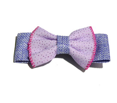 新款百搭时尚甜美可爱珍珠水钻雪纺蝴蝶结压夹边夹头饰C3-3-1