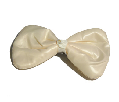 新款百搭时尚甜美可爱珍珠水钻雪纺蝴蝶结压夹边夹头饰C3-3-1