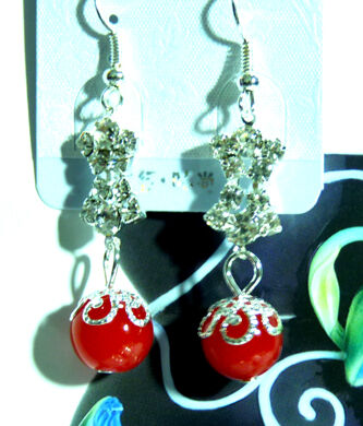 亚太流行亮钻烫金珍珠耳环