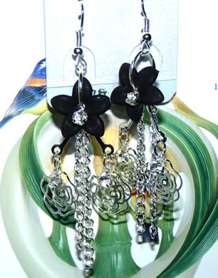 亚太流行花环亮钻耳环C4-3-1