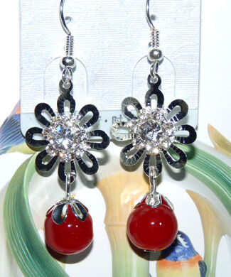 亚太流行花环亮钻烫金珍珠耳环