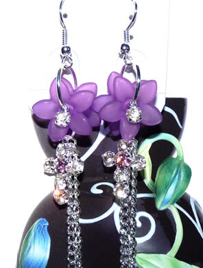 亚太流行花环亮钻烫金耳环C4-3-1