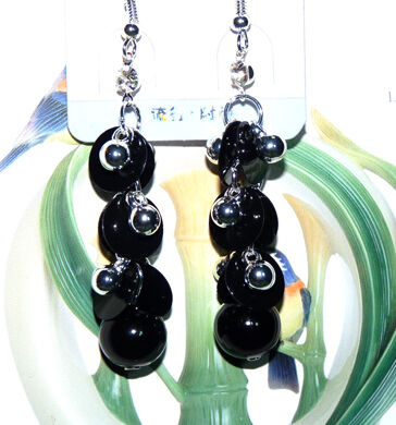 亚太流行亮钻彩片珍珠耳环C4-3-1