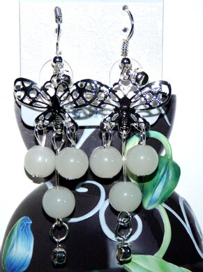 亚太流行亮钻彩片珍珠耳环C4-3-1