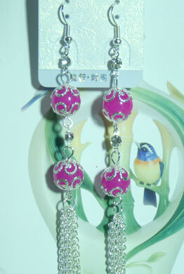 亚太流行亮钻吊坠仿古珍珠耳环C3-1-2