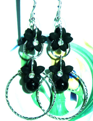 亚太流行亮钻珍珠360耳环C3-1-2