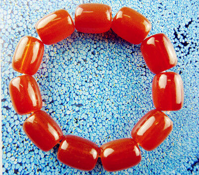 吉祥甜美枣形玉珠精美手链16#