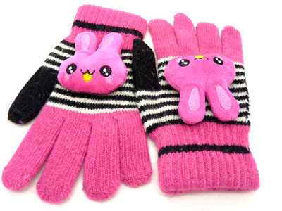 秋冬保暖加厚经典五指手套流行2013手工卡通可爱手套