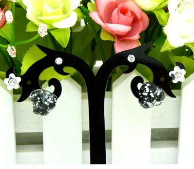 欧洲流行饰品 可爱水滴三件套耳饰