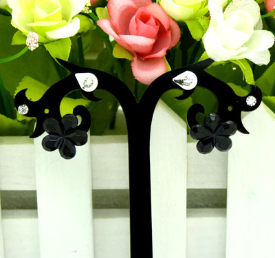 欧洲流行饰品 可爱水滴三件套耳饰