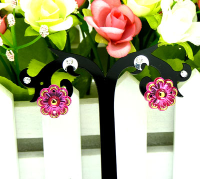 欧洲流行饰品 可爱水滴三件套耳饰