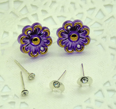 欧洲流行饰品 可爱水滴三件套耳饰