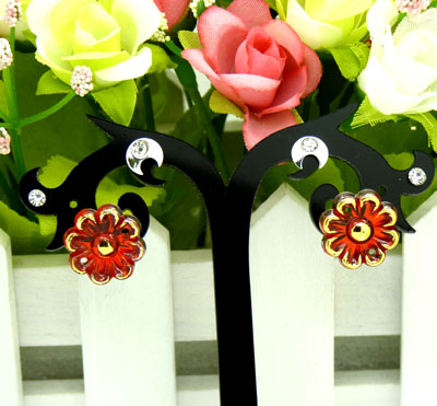 欧洲流行饰品 可爱水滴三件套耳饰