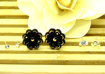 欧洲流行饰品 可爱水滴三件套耳饰