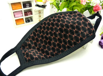 韩版保暖 超值时尚秋冬季口罩 简约格子棉布口罩 骑行防尘保暖口罩（75号）