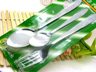 勺叉组合 不锈钢汤勺叉子/勺叉组合餐具六B40-4-3