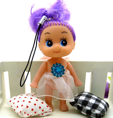 可爱洋娃娃 手机挂件饰品 女孩可爱挂件---手机挂件洋娃娃