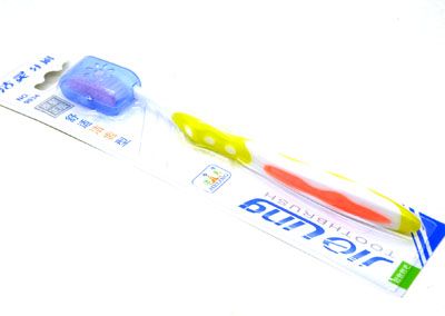 韩式软毛牙刷 口腔清洁软毛牙刷---9034洁灵卡座带套牙刷