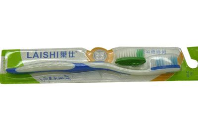 软毛细毛牙刷 抗菌牙刷 健齿牙刷---莱仕318换头牙刷