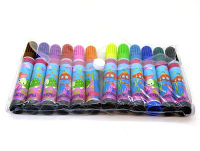 儿童之家 正品12色水彩笔涂鸦笔彩色笔----袋装水彩笔六B4-2-3
