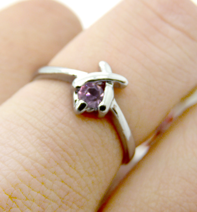 可爱戒指 镶锆石戒指 合金戒指  女士戒子