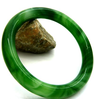 热卖 彩色仿玉手镯 玉石粉合成手镯子 女士圆 条