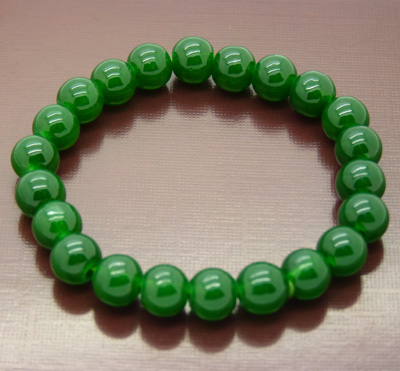 天然玉手链 缅甸玉石手链 手串 剔透水晶时尚手首饰 玛瑙珠手链 8号