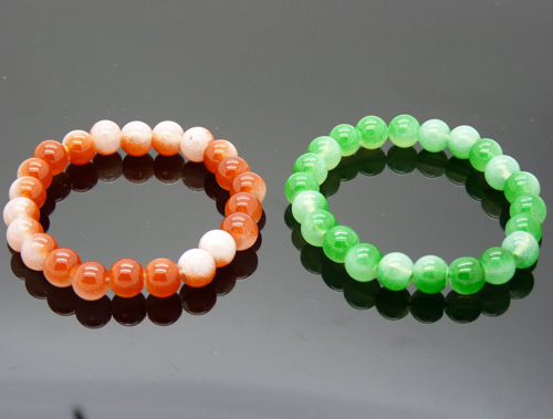 天然玉手链 缅甸玉石手链 手串 剔透水晶时尚手首饰 玛瑙珠手链 8号