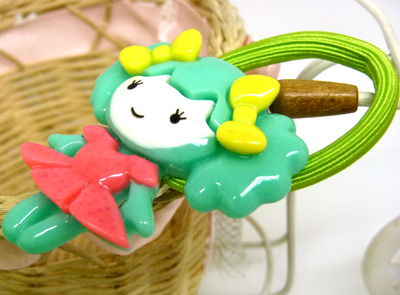 新款韩版 时尚发饰 卡通小美女扎头绳 头扎发扎 正品可爱头饰C4-1-2