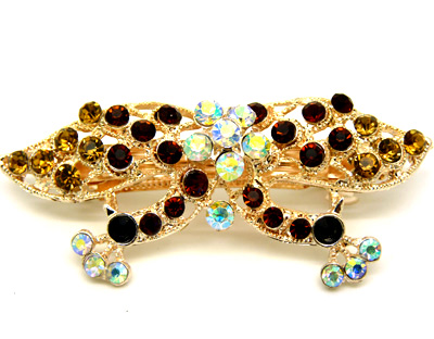 韩版 水钻合金蝴蝶结发夹顶夹发饰 时尚边夹发卡马尾夹横夹弹簧夹