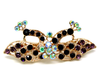 韩版 水钻合金蝴蝶结发夹顶夹发饰 时尚边夹发卡马尾夹横夹