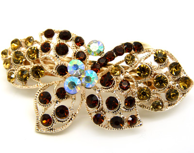 韩版 水钻合金蝴蝶结发夹顶夹发饰 时尚边夹发卡马尾夹横夹