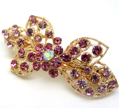 韩版 水钻合金蝴蝶结发夹顶夹发饰 时尚边夹发卡马尾夹横夹